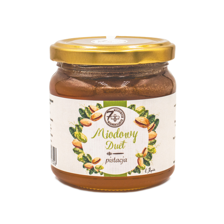 Miód z pistacją 250g Darmowa Dostawa! Naturalne Produkty - 7 Miodowych Kontynentów